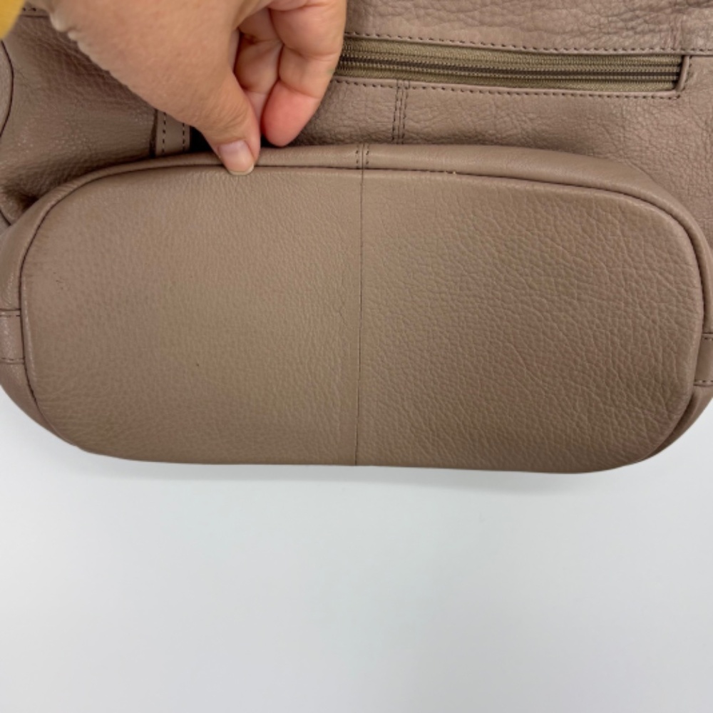 Great American Leatherworks Shoulder Crossbody Bag Taupe Leather Gold Hardware - Picture 13 of 13